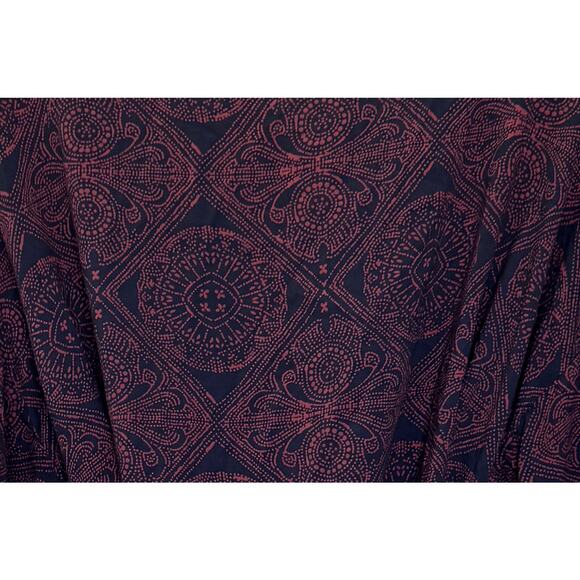 Natalie Martin Silk Moroccan Tile Indigo Sailor Kimono Size Large - Picture 3 of 4